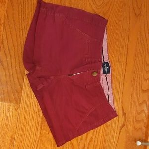 Maroon short shorts
